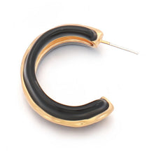 Load image into Gallery viewer, Double-color enamel drop glaze C-shaped ear rings