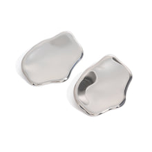 Load image into Gallery viewer, Exaggerated large polished stainless steel earrings