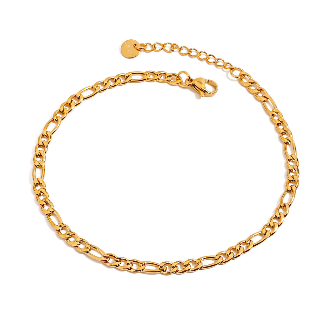 18K stainless steel Figaro chain foot chain