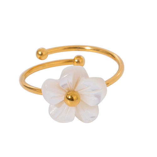 Stainless steel flower ring