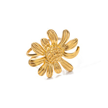 Load image into Gallery viewer, Stainless steel small Daisy flower opening ring