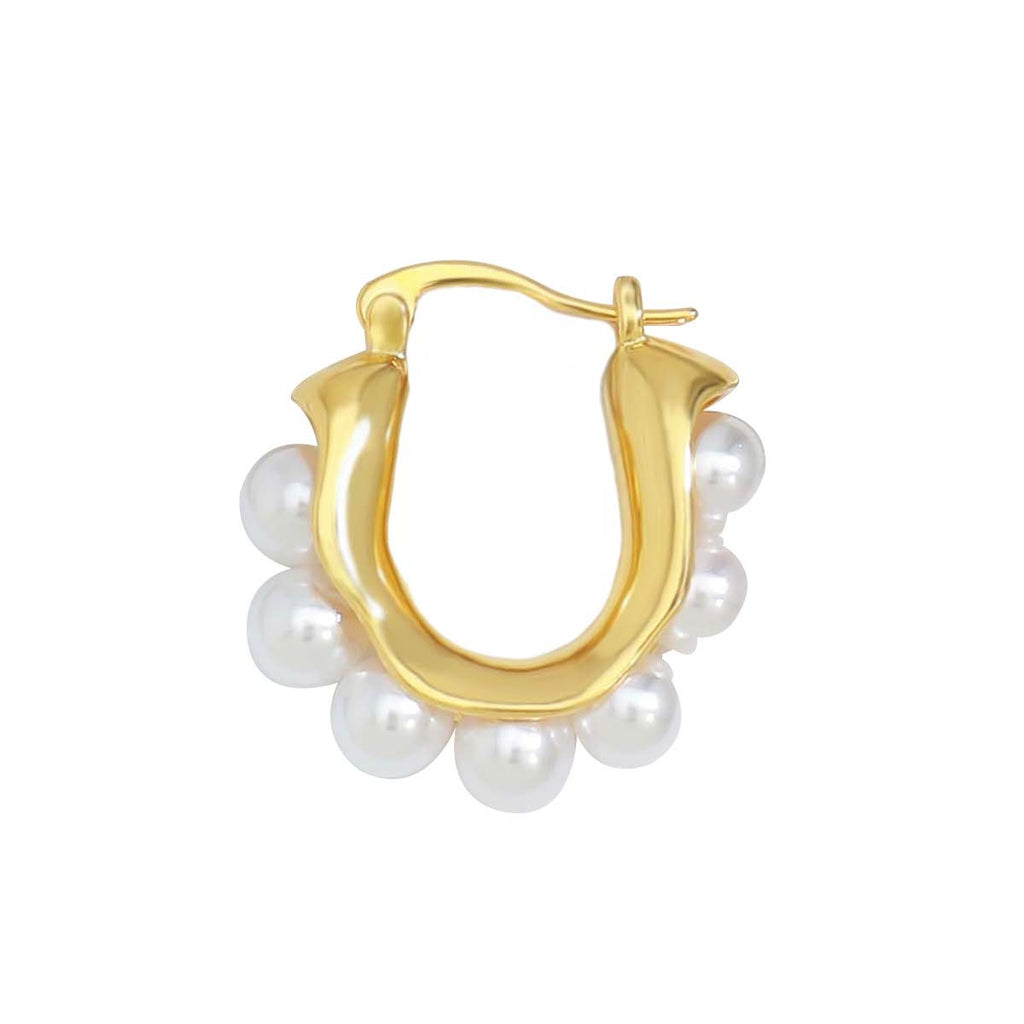 Pearl U-shaped ear rings