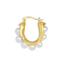 Load image into Gallery viewer, Pearl U-shaped ear rings