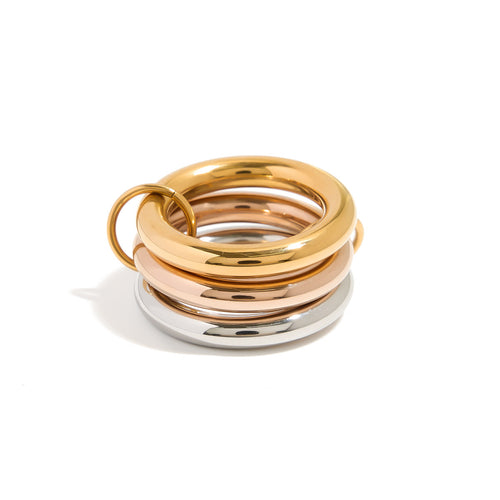 Stainless steel multi-layer stacked ring