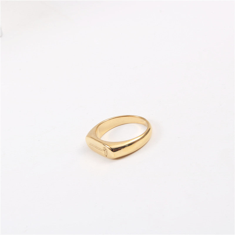 18K gold titanium steel Daisy ring