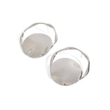 Stainless steel smooth circular earrings
