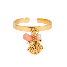Load image into Gallery viewer, Stainless steel shell pearl pendant open ring