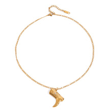 Load image into Gallery viewer, Stainless steel boot pendant necklace