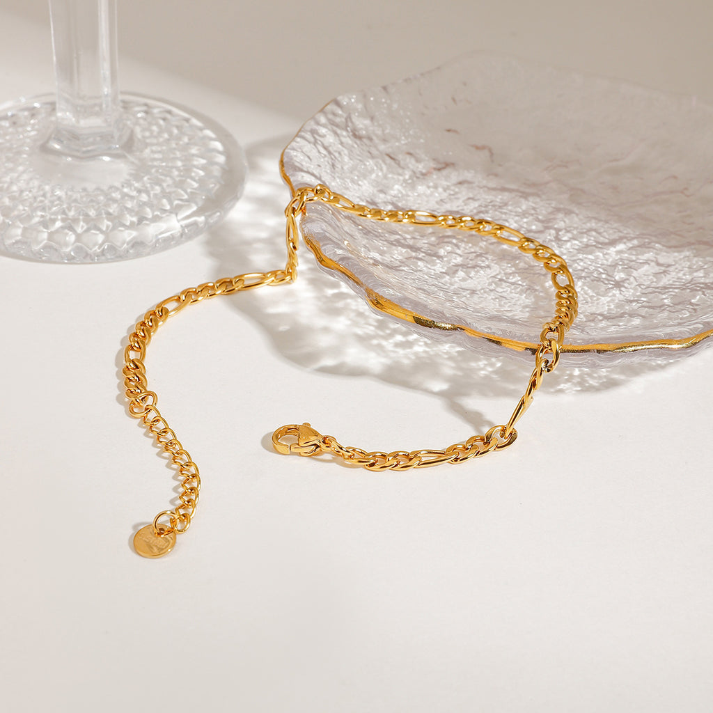 18K stainless steel Figaro chain foot chain