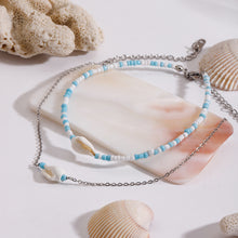 Load image into Gallery viewer, Double-layer rice bead shell anklets