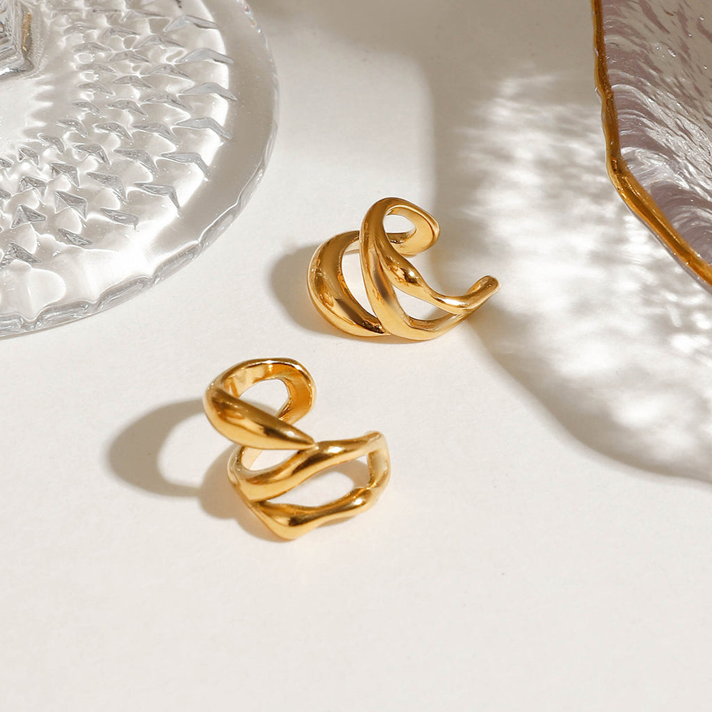 Stainless steel line perforated multi-layer ear clips