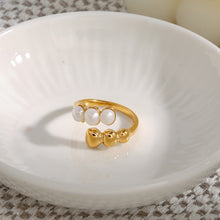 Load image into Gallery viewer, Stainless steel freshwater pearl ring