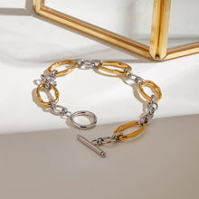 Load image into Gallery viewer, Stainless steel gold and silver color-matched bracelet