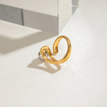 Load image into Gallery viewer, Stainless steel, gold and silver color-matched steel ball asymmetrical opening ring