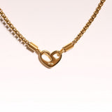 18K stainless steel heart-shaped pendant necklace