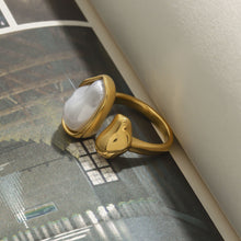 Load image into Gallery viewer, Stainless steel special-shaped pearl ring