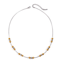 Load image into Gallery viewer, Stainless steel gold bead color-matched necklace