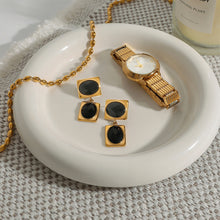 Load image into Gallery viewer, Golden stainless steel vintage earrings