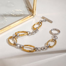 Load image into Gallery viewer, Stainless steel gold and silver color-matched bracelet