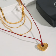Load image into Gallery viewer, Stainless steel multi-layer heart-shaped necklace
