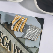 Load image into Gallery viewer, Stainless steel color-blocking stud earrings