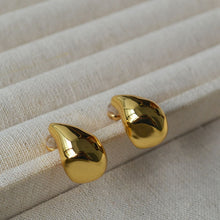 Load image into Gallery viewer, Brass gold-plated 925 silver needle irregular teardrop earrings