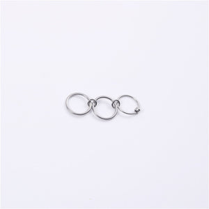 Silver three-finger ring