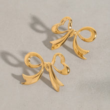 Load image into Gallery viewer, Stainless steel bow stud earrings