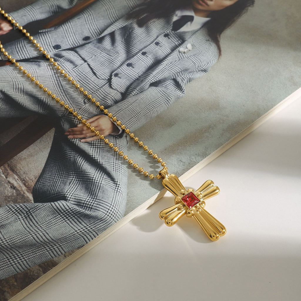 Stainless steel cross necklace