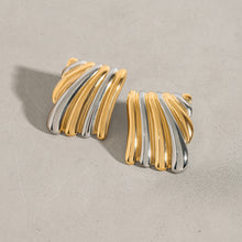 Load image into Gallery viewer, Stainless steel color-blocking stud earrings