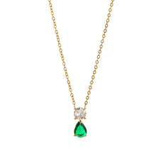 Load image into Gallery viewer, Stainless steel 18K gold 12 birth stone zircon necklace