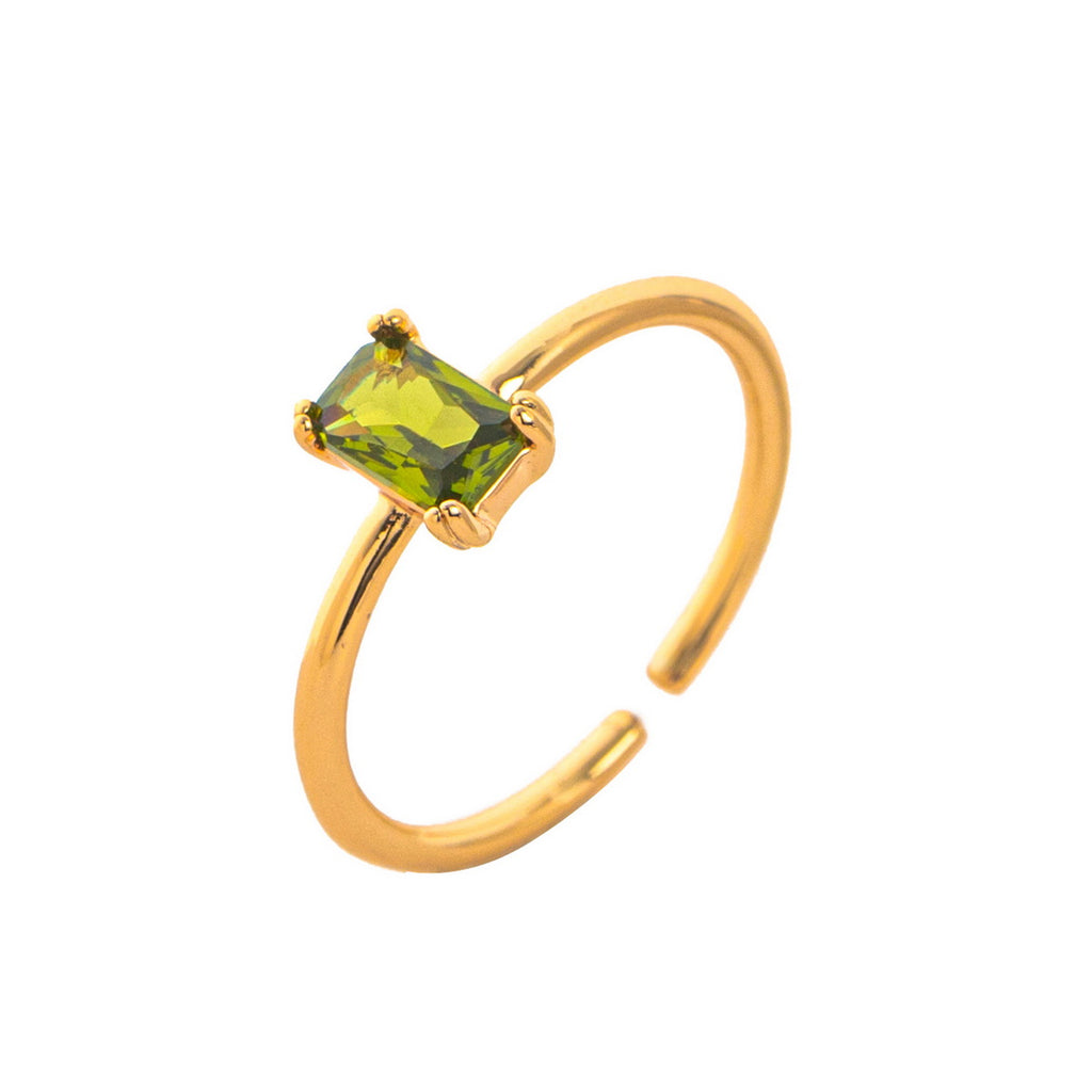 A December birthstone colored zircon copper ring
