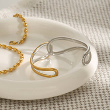 Load image into Gallery viewer, Stainless steel two-color open bracelet