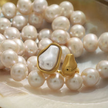 Load image into Gallery viewer, Stainless steel special-shaped pearl ring