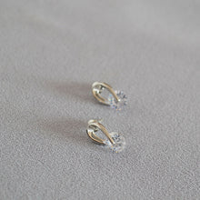 Load image into Gallery viewer, 925 silver needle white zircon copper stud earrings