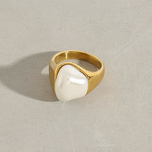 Load image into Gallery viewer, Stainless steel imitation pearl ring