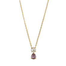 Load image into Gallery viewer, Stainless steel 18K gold 12 birth stone zircon necklace