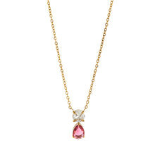 Load image into Gallery viewer, Stainless steel 18K gold 12 birth stone zircon necklace