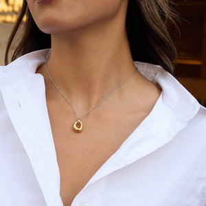 Stainless steel gold pendant necklace