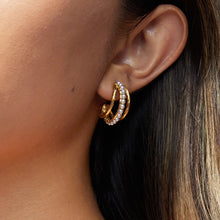 Load image into Gallery viewer, Stainless steel pearl C-shaped earrings