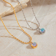 Load image into Gallery viewer, Stainless steel moonstone pendant necklace