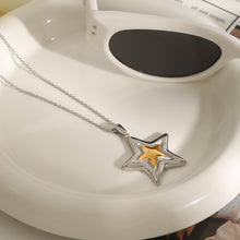 Load image into Gallery viewer, Five-pointed star stainless steel golden steel necklace