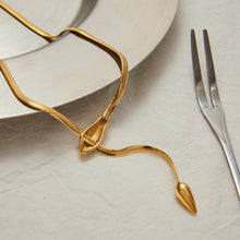 Load image into Gallery viewer, 18K gold stainless steel with zirconium snake Y-shaped chain