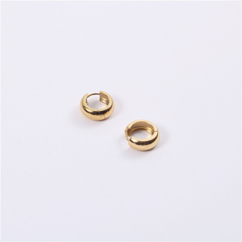Golden stainless steel earring earrings