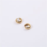 Golden stainless steel earring earrings