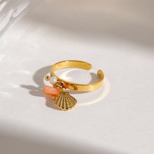 Load image into Gallery viewer, Stainless steel shell pearl pendant open ring