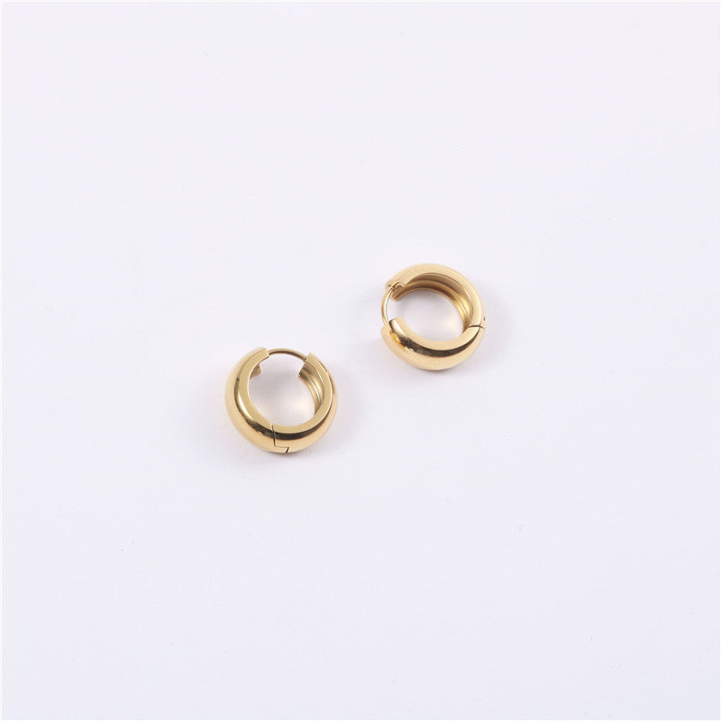 Golden stainless steel earring earrings