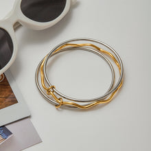 Load image into Gallery viewer, Stainless steel, gold and silver multicolored bracelets can be stacked and worn