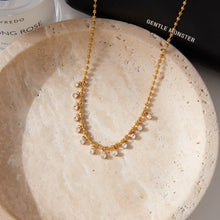 Load image into Gallery viewer, Stainless steel white zircon pendant necklace