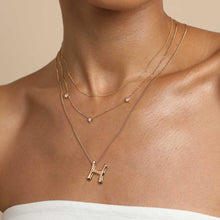 Load image into Gallery viewer, A golden stainless steel H-letter necklace